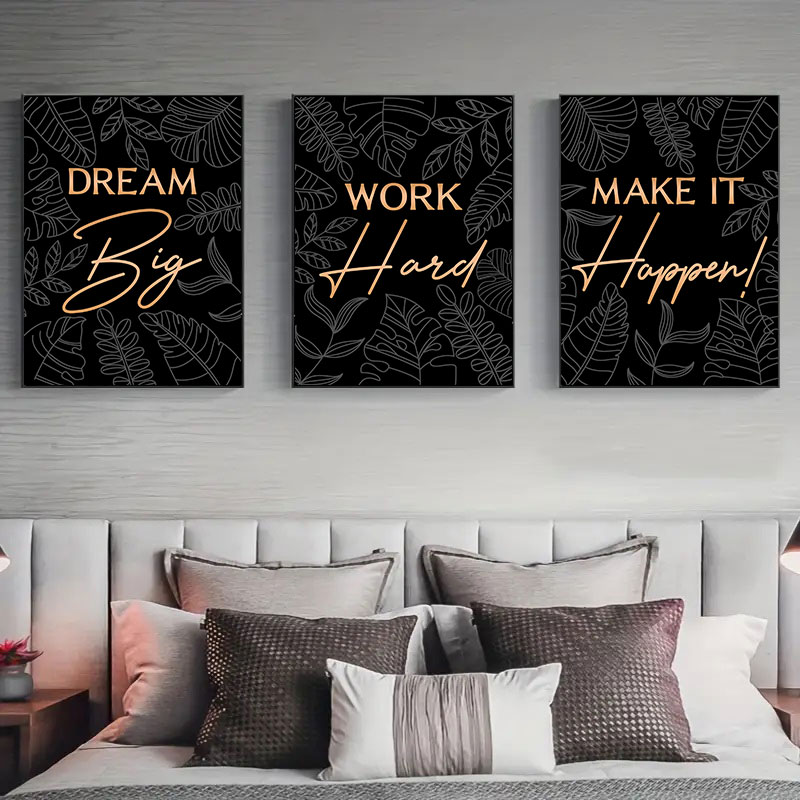 Home Office Room Inspiration - اقتباسات ملهمة حديثة قماش الفن بسيط