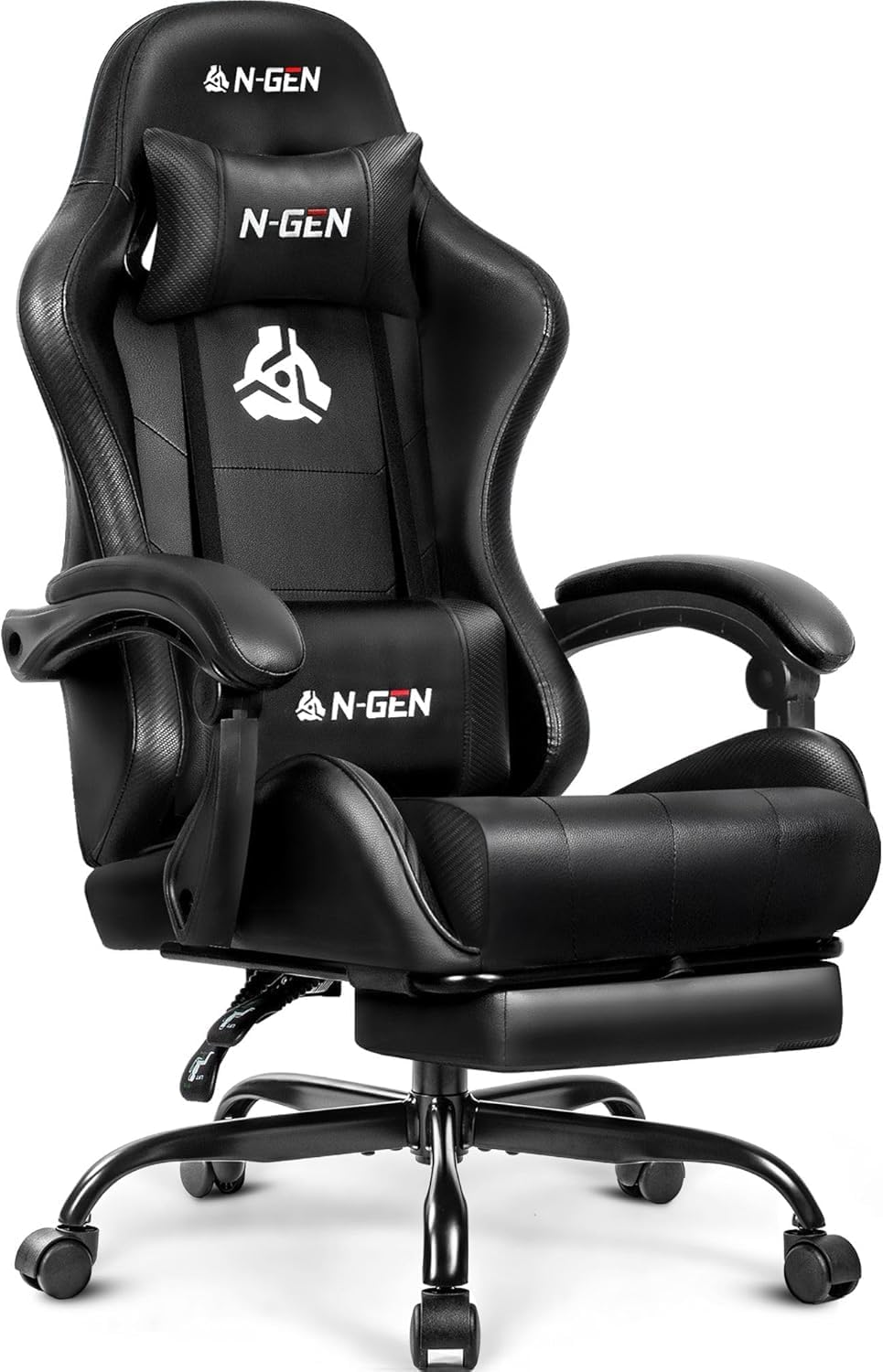 Ergonomic Office Chair - كرسي ألعاب مع مسند للقدمين ودعم