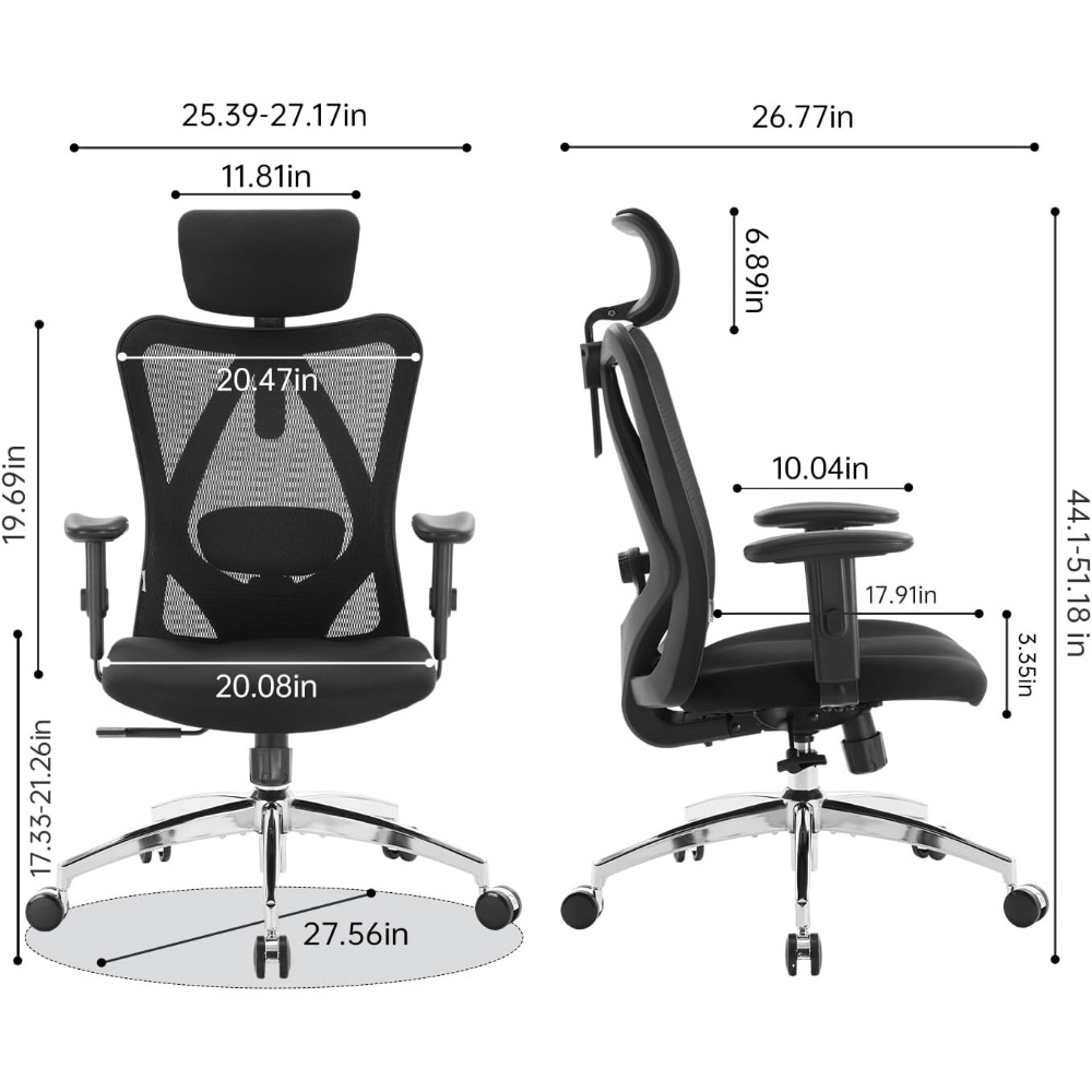 كرسي مكتب شبكي مريح مع دعم قطن - مراجعة Ergonomic Office Chair وسعره