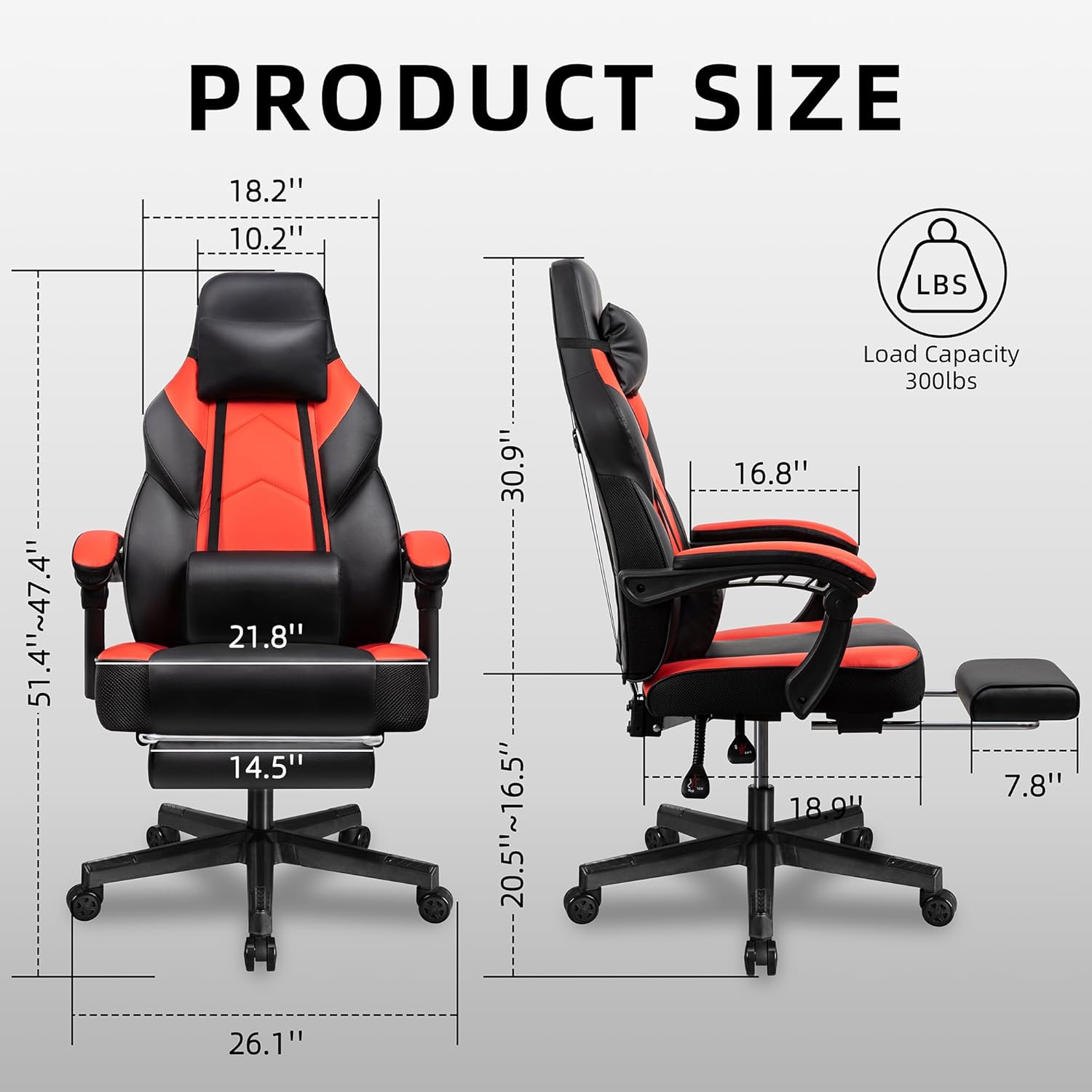 كرسي ألعاب مع مسند للقدمين، ود - مراجعة Ergonomic Office Chair وسعره