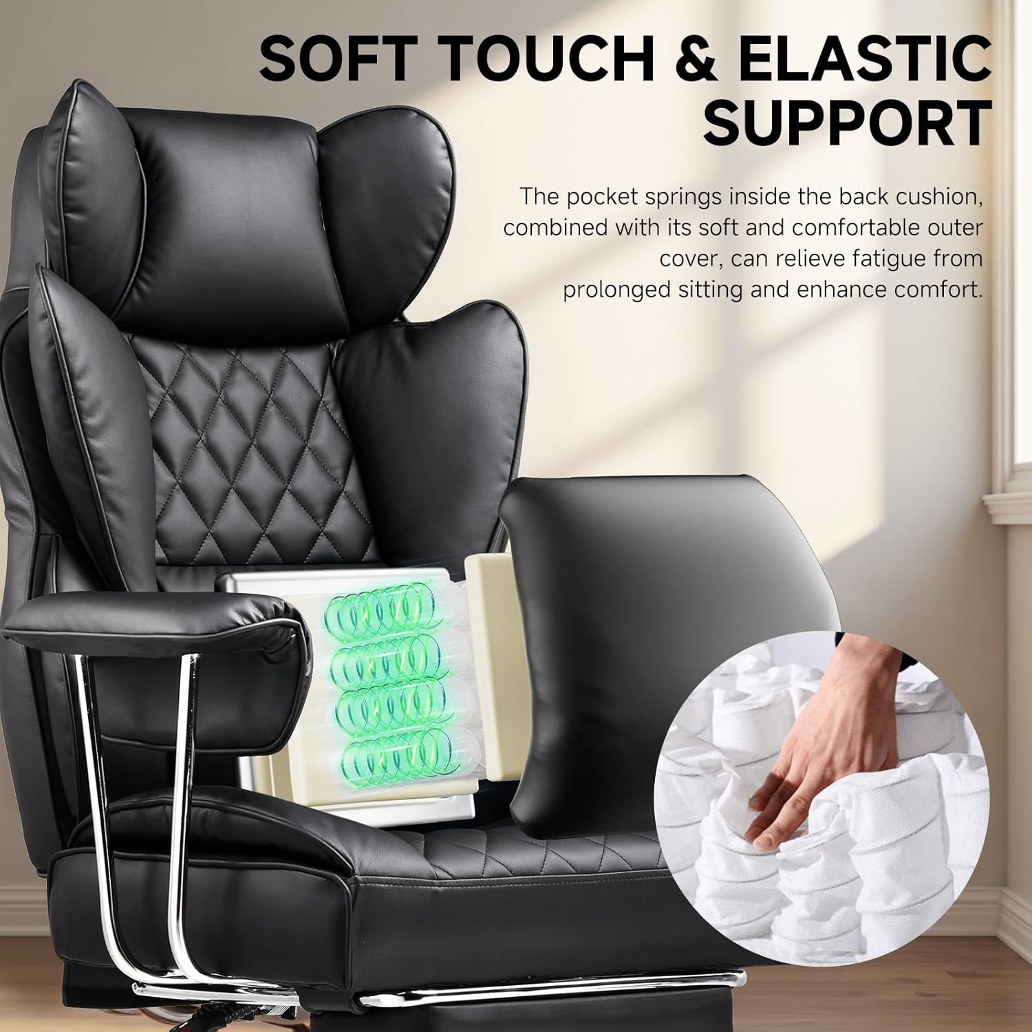 كرسي مكتب كبير الحجم مع مسند ل - مراجعة Ergonomic Office Chair وسعره